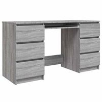 escritorio de madera contrachapada gris sonoma 140x50x77 cm