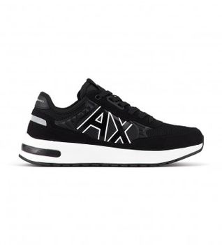 A|X Armani Exchange para hombre. XUX090XV27600002 Zapatillas Dusseldorf negro (45.5), Plano, Cordones, Casual