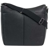 lacoste bolso de mano bolso hobo grande magnus cuero negro para mujer