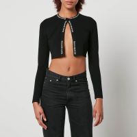 alexander wang cropped cotton cardigan - xs