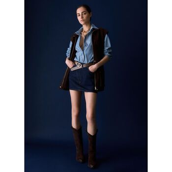 Liu Jo Falda Minifalda en denim asimétrica para mujer