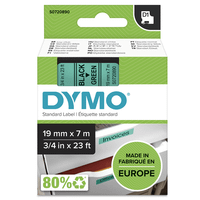 cinta rotuladora d1 19mmx7m negroverde dymo s0720890