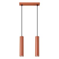 lampara colgante vaza rojo 2 luces