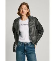 pepe jeans para mujer pl402422 cazadora amalia negro l casual poliester
