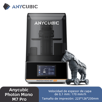 ANYCUBIC Photon Mono M7 Pro MSLA-impresora 3D Mono de 14K, máquina de impresión de resina LCD de 10,1 pulgadas, velocidad de impresión de hasta 170 mm/h, tamaño de impresión de 223x126x230mm