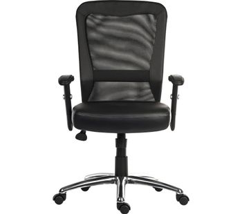 TEKNIK Breeze B580 Mesh & Bonded Leather Tilting Executive Chair - Black, Black
