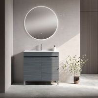 mueble stephanie 100 cm 2p fresno gris pack mueble  lavabo