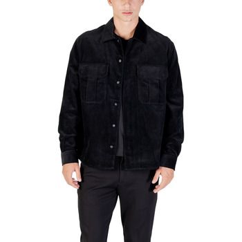Antony Morato Camisa manga larga REGULAR FIT WITH LOGOED METAL BADGE MMSL00770-FA300030 para hombre