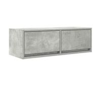 mueble de tv de madera de ingenieria gris hormigon 80x31x255cm