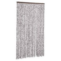 cortina mosquitera chenilla marron y beige 118x220 cm vidaxl