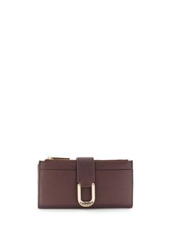 cartera grande con cremallera efecto piel con grano bordeaux taglia unica