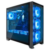 caja pc coolbox kit gaming ge2000 atx rgb 750w vidrio templado
