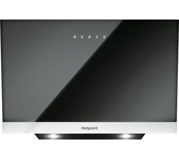 HOTPOINT PHVP 8.7F LT K Canopy Cooker Hood - Black, Black