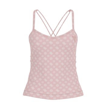 Guess Athleisure Camiseta Peony Logomania Acti Rosa V5YP11 MC03W-P6FO