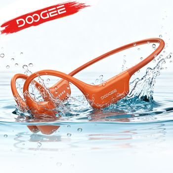 Audífonos Deportivos DOOGEE BoneAir con Conducción Ósea para Natación, Inalámbricos, Resistentes al Agua IP68, con Micrófono, Llamadas, Música, 64GB