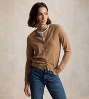 polo ralph lauren para mujer 211a99832004 cardigan de lana con cuello redondo beige xxs marron casual