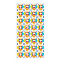 alfombra vinilica crema 200x200cm agatha hidraulico corazones caleidoscopio