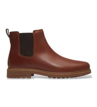 Timberland para hombre. TB0A42PGEM61 Botines de piel Chelsea Stormbucks marrón (50), Plano, Ninguno, Casual, Clásico