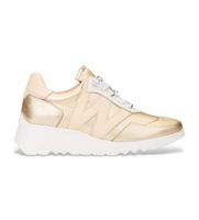 wonders para mujer e-6770 zapatillas de piel kyoto dorado 41 1 a 3cm cordones casual polipiel