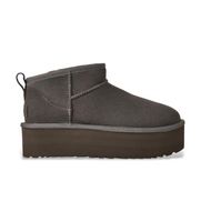 ugg para mujer 1135092 botines de piel con plataforma classic ultra mini gris oscuro 39 5 a 8cm ninguno casual