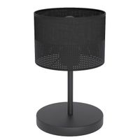lampara de mesa velto negro