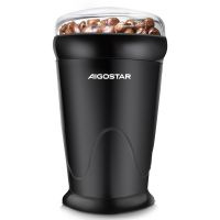 aigostar molinillo de cafe electrico capacidad 60gr con cepillo para limpieza tapa transparentecuchillas acero inoxidable 200w