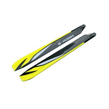1 par de cuchillas de rotor principal de fibra de carbono de 700 mm piezas de repuesto para el helicóptero RC Trex 700 S
