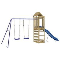 parque infantil  area de juegos de exterior madera de pino impregnada