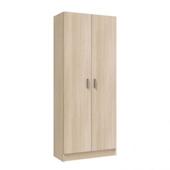 Armario De 2 Puertas 73x180 Cm Multiusos Roble 73 X 180 X 37cm Cm
