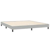 estructura de cama sin colchon terciopelo gris claro 200x220 cm vidaxl