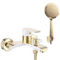 grifo de banera rea bloom white gold