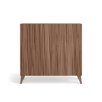 Zapatero melamina nogal puertas impresas vallado nogal 87x90x27cm