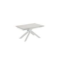 ares - mesa extensible en blanco sinterizado