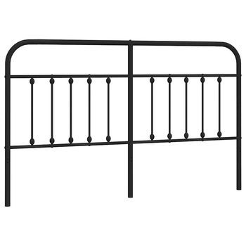 Cabecero Cama | Panel De Cabecera De Metal Negro 180 Cm
