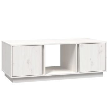 Mesa De Centro，mesa Auxiliar，mesa De Café De Madera Maciza De Pino Blanco 110x50x40 Cm