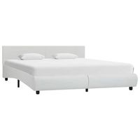 cama matrimonial  cama doble  estructura de cama con led sin colchon blanco 180x200 cm cfw77079