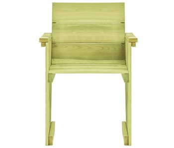 Silla de jardin de madera de pino impregnada