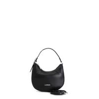 minibolso efecto abullonado con bandolera y hebilla de strass black