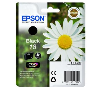EPSON Daisy T1801 Black Ink Cartridge, Black