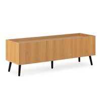 mueble tv siren 3 puertas color roble