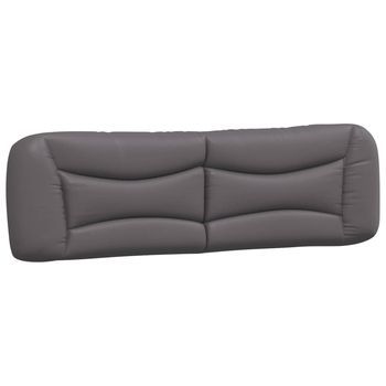 Cabecero De Cama Acolchado Hvar Cuero Sintético Gris 180 Cm Vidaxl