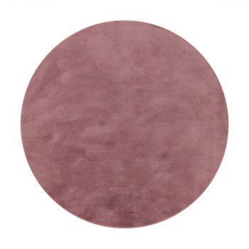 Alfombra suave Solina colores de baya 120 cm redondo