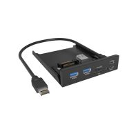 hub icy box 3 puertos usb 32 gen 1 20 gbits ib-hub1419-i3 metal negro