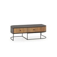 mesa de centro fija md-boris acabado madera de mango resistente y moderno