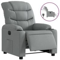 sillon de salon  silla  sillon reclinable electrico tela gris claro