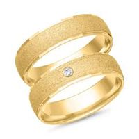 alianzas 18 quilates oro amarillo con diamante