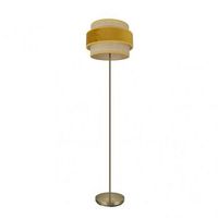 fabrilamp pie de salon reyes 1xe27 cuero natural yema 160x40x40 cm