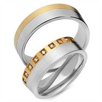 alianzas 8 quilates oro amarillo-blanco 20 diamantes