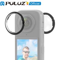 puluz-protector de lente de vidrio optico para insta360 x4 accesorios de cubierta protectora rotacion