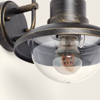 Ledkia Lámpara de Pared Exterior de Metal Zolara Latón